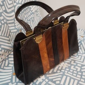 Vintage Brown Leather Handbag